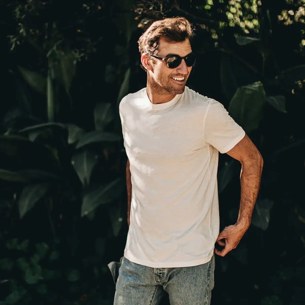 NWOT The Cotton Hemp Tee in Natural - 44 XL